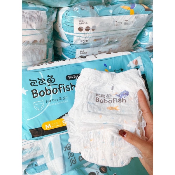 [HCM] Bỉm quần siêu thấm BOBOFISH CÁ HEO (S50/M50/L50/XL50/XXL50/XXXL50)