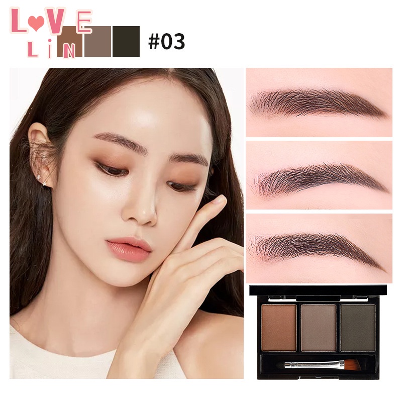 LAMEILA Bút Chì Kẻ Lông Mày Ba Trong Một Chống Thấm Nước Không Gây Chóng Mặt Dành Cho Người Mới Bắt Đầu