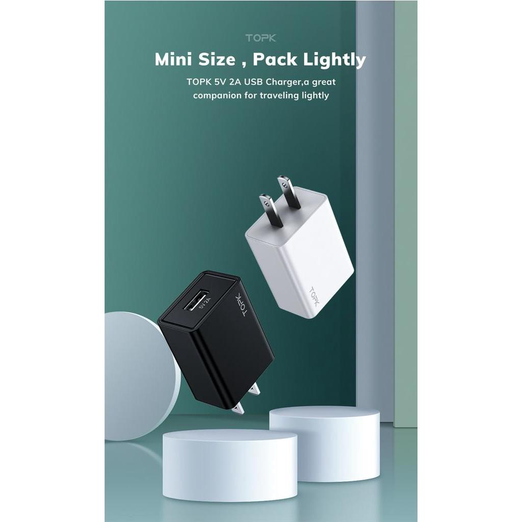 Củ Sạc topk b25 10w usb Chất Lượng Cao Cho samsung xiaomi huawei