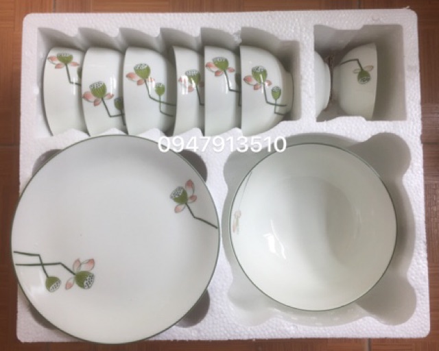 Set bát đĩa hộp quà tặng. Sứ Bát Tràng cao cấp. Hàng có sẵn SLL