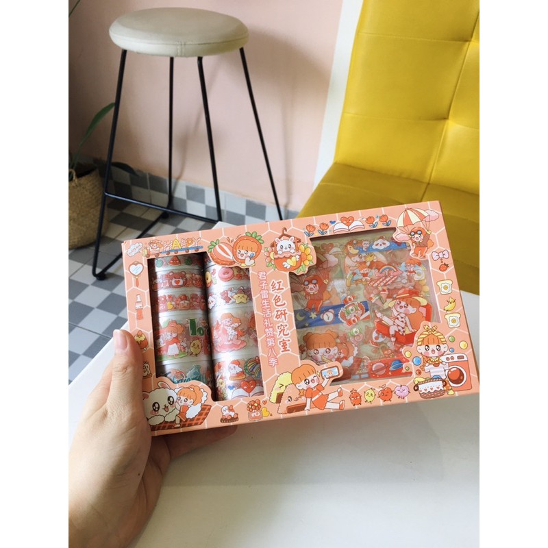 Box washi kèm sticker xinh xắn