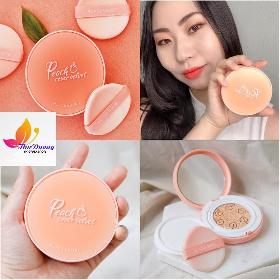 [NEW] Phấn Nước Trái Đào Black Rouge Peach Cover Velvet Cushion