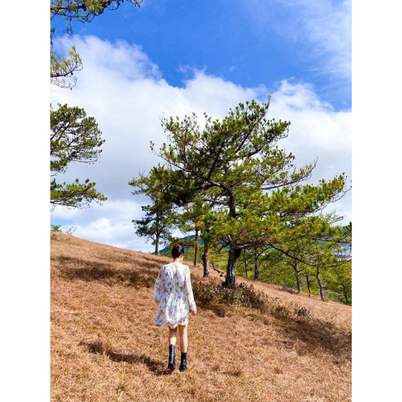 [ẢNH THẬT+VIDEO] Váy Hoa Nhí Vintage Tay Dài Chun Eo Ullzzang | BigBuy360 - bigbuy360.vn