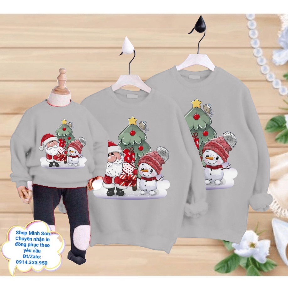 🎅☃️🎅ÁO NỈ SWEATER ÔNG GIÀ NOEL VÀ NGƯỜI TUYẾT, ÁO NỈ GIA ĐÌNH LOẠI 1 ĐỦ MÀU ĐỦ SIZE