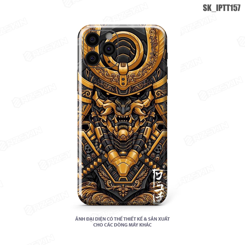 Miếng Dán Skin SAMURAI Gold Cho Mọi Dòng IPhone |SK_IPTT157| Dán Full Lưng Viền, Chất Liệu Film 3M, Cắt Khuôn CNC Dễ Dán