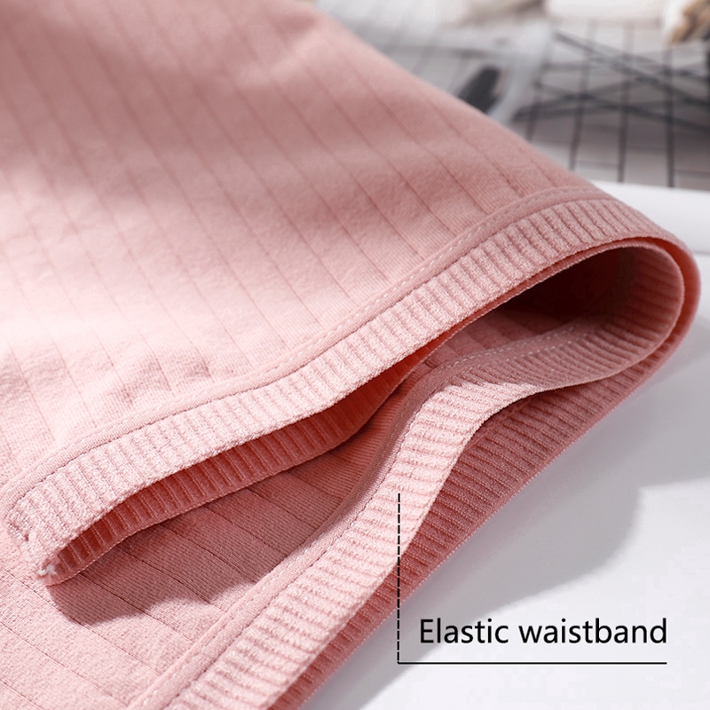 Quần Lót Boyshort Eo Cao Đáy Quần Tổ Ong Vải Cotton Mềm Không Đường May Gợi Cảm Dành Cho Bạn Nữ