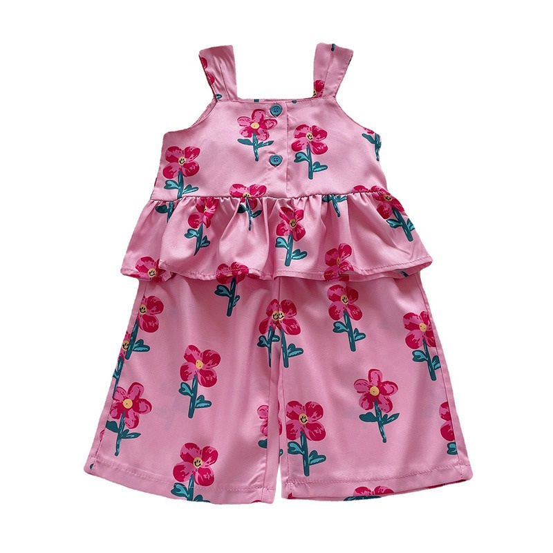 Set Áo Thun Sát Nách Phối Chân Váy Thời Trang Dễ Thương Cho Bé Gái