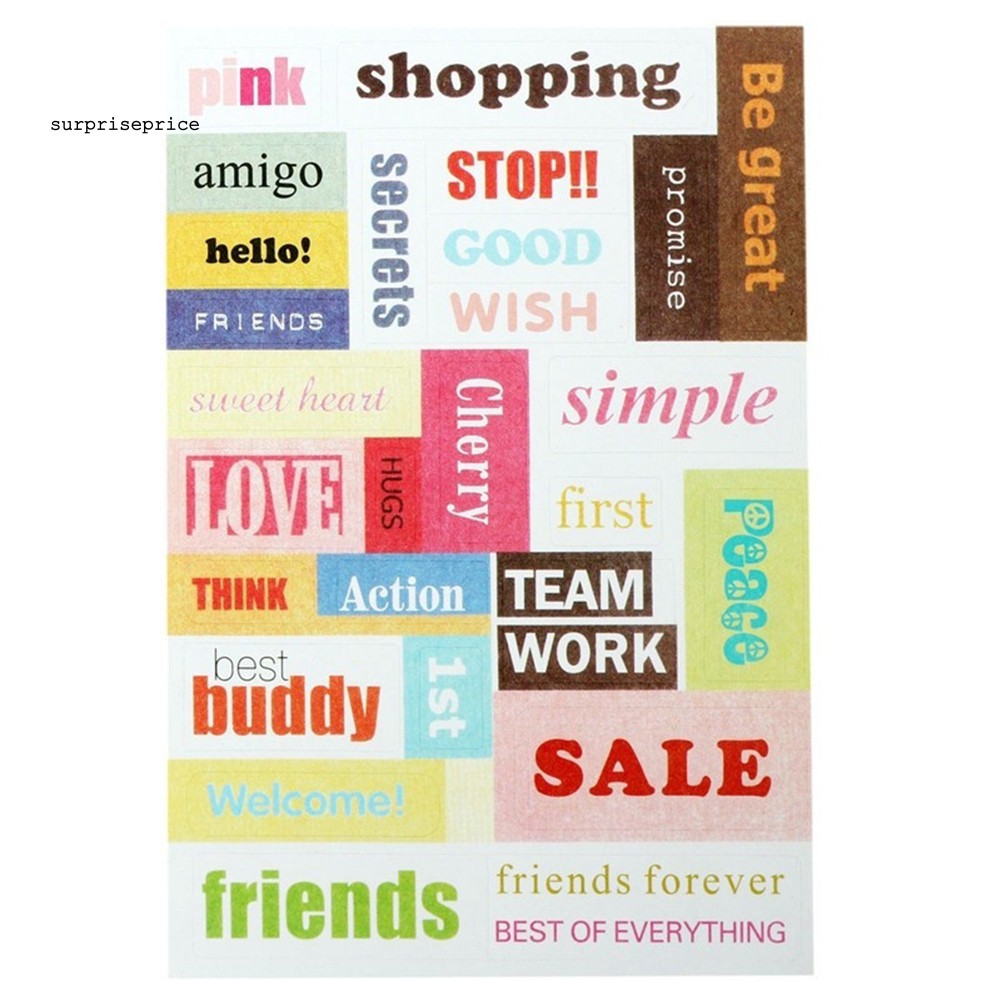 Set 6 tờ hính dán giấy phong cách cổ điển trang trí thủ công đa dụng