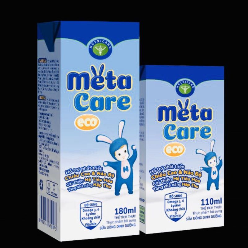 (Date mới) Thùng 48 hộp sữa Metacare pha sẵn Xanh, Vàng 180ml