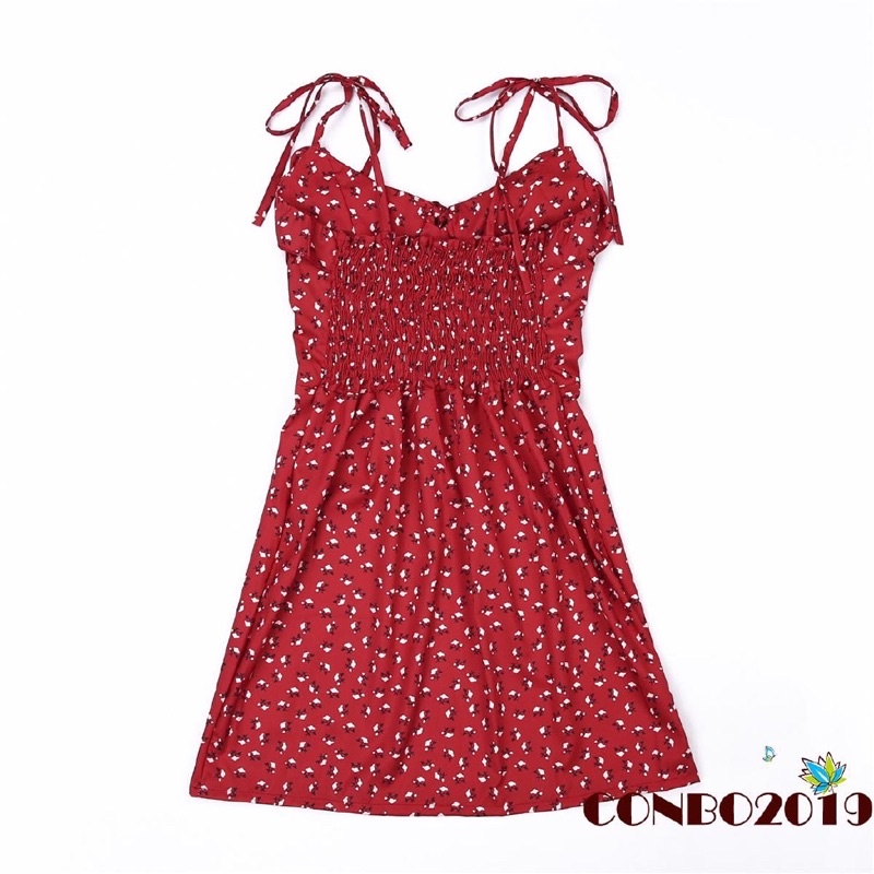 Đầm dây ôm dáng hở lưng quyến rũ kèm khăn đầu