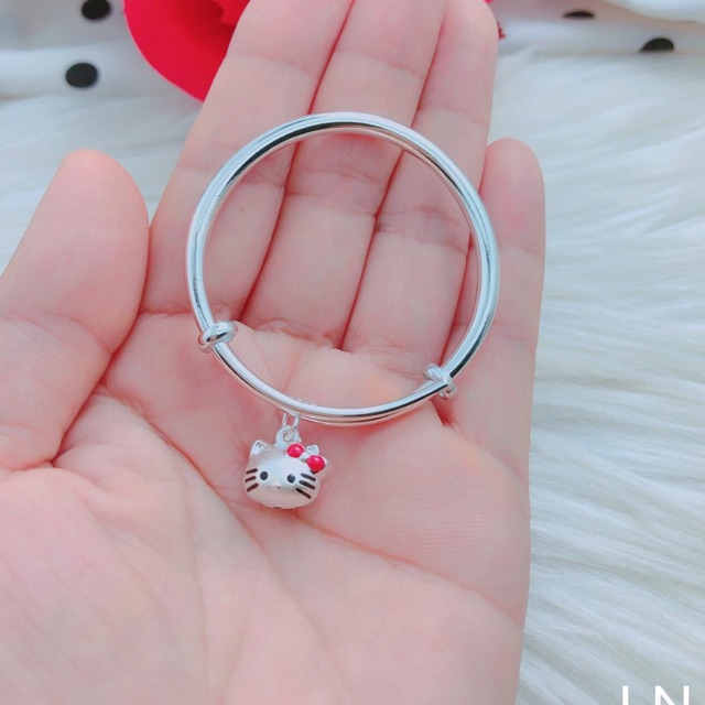 VÒNG TAY MÈO KITTY CHO BÉ YÊU - LẮC TAY BẠC TA