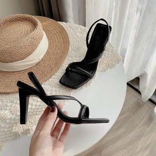 sandal quai chéo gót mảnh