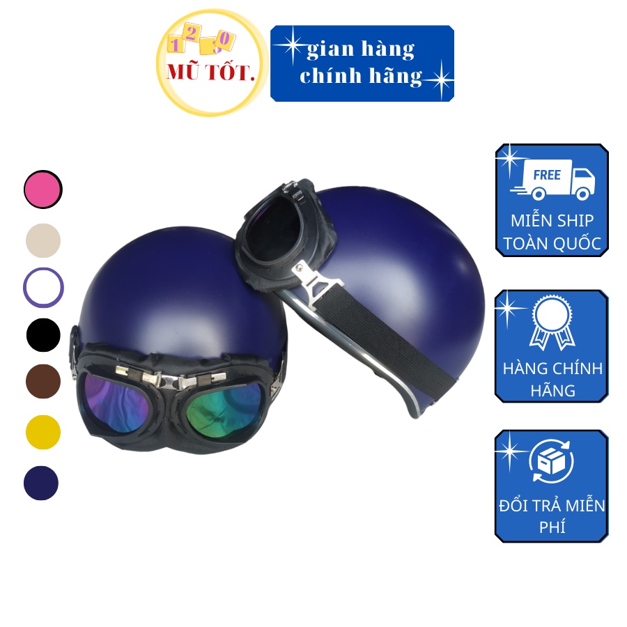Mũ bảo hiểm cute, phượt 1/2 kính