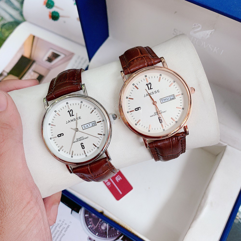 Đồng hồ nam JANSSE chất da xịn mềm mại, phong cách cổ điển và thanh lịch dễ dàng phối đồ, đi chơi. Mã MY03 | BigBuy360 - bigbuy360.vn
