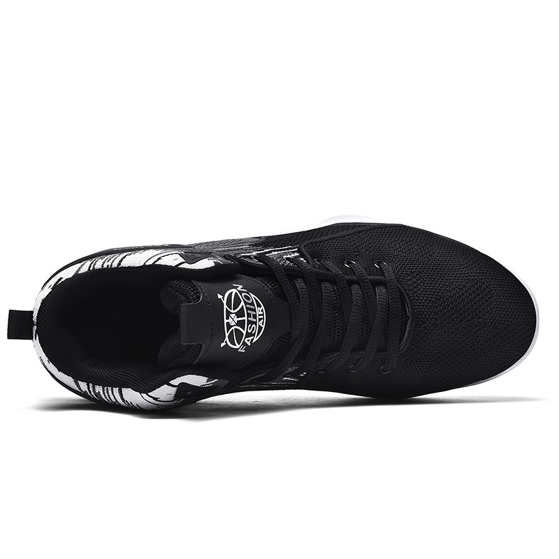 Giày Thể Thao Cổ Cao Phối Lưới Thoáng Khí Thời Trang Cho Nam Size 36-48