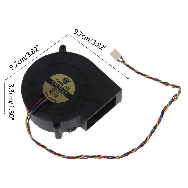 Quạt Thổi Gió Không Chổi Than 97mm 12V 3A 4 Line 4 Pin Tốc Độ Cao