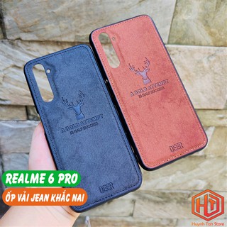 Ốp Lưng Realme 6 Pro vân da khắc hình Nai
