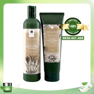 Bộ  Dầu Gội Xả Gừng - Gừng Hà Thủ Ô Ngăn Rụng Tóc 400m + 250ml tặng cặp Mini