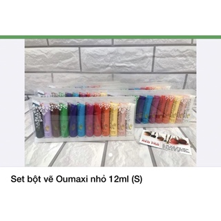 Set bột vẽ Oumaxi 12 màu ( 1 típ 12ml ) vẽ móng tay chân