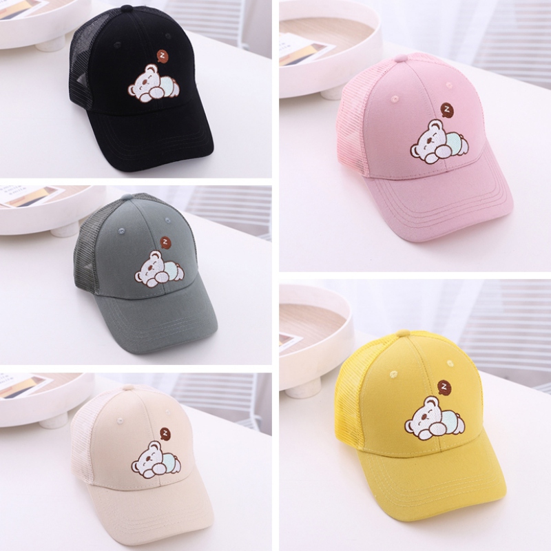 Mũ Lưỡi Trai Phối Lưới Thoáng Khí In Hình Động Vật Dễ Thương Cho Bé