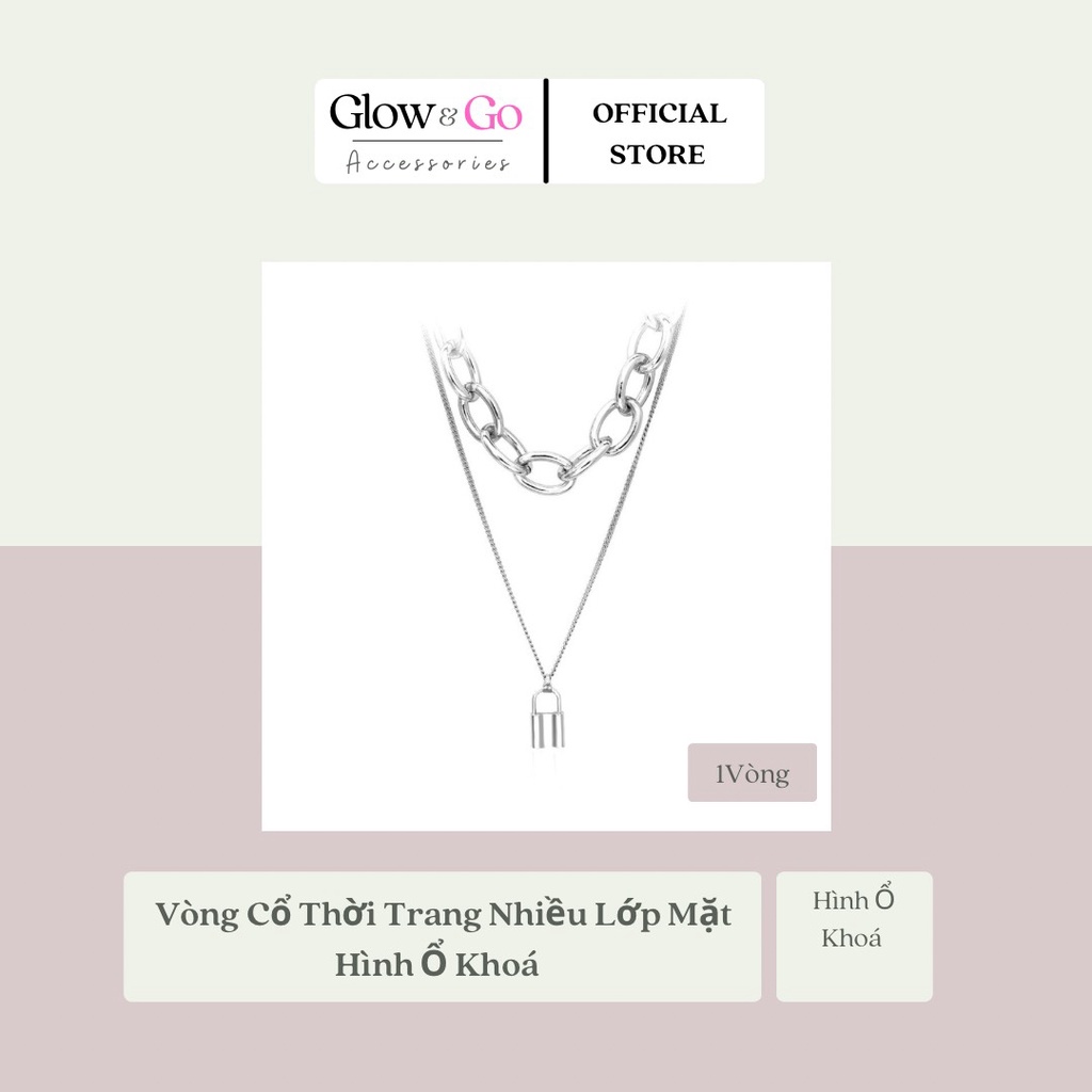 Vòng Cổ Thời Trang Nhiều Lớp Mặt Hình Ổ Khóa Personality Retro Lock Pendant Chain Necklace For Woman, New Choker