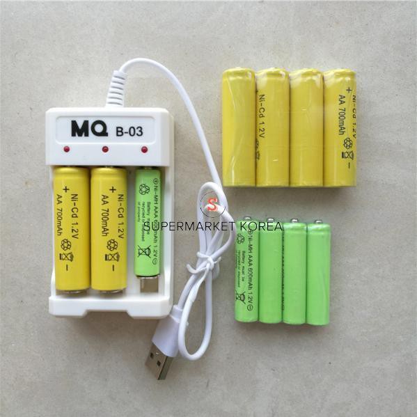 Pin tiểu sạc AA700mah / AAA1000mAh - Pin tiểu AAA Panasonic dùng cho điều khiển