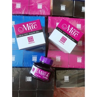Mực hồng hà, mực bút máy - xanh,đen,đỏ,tím