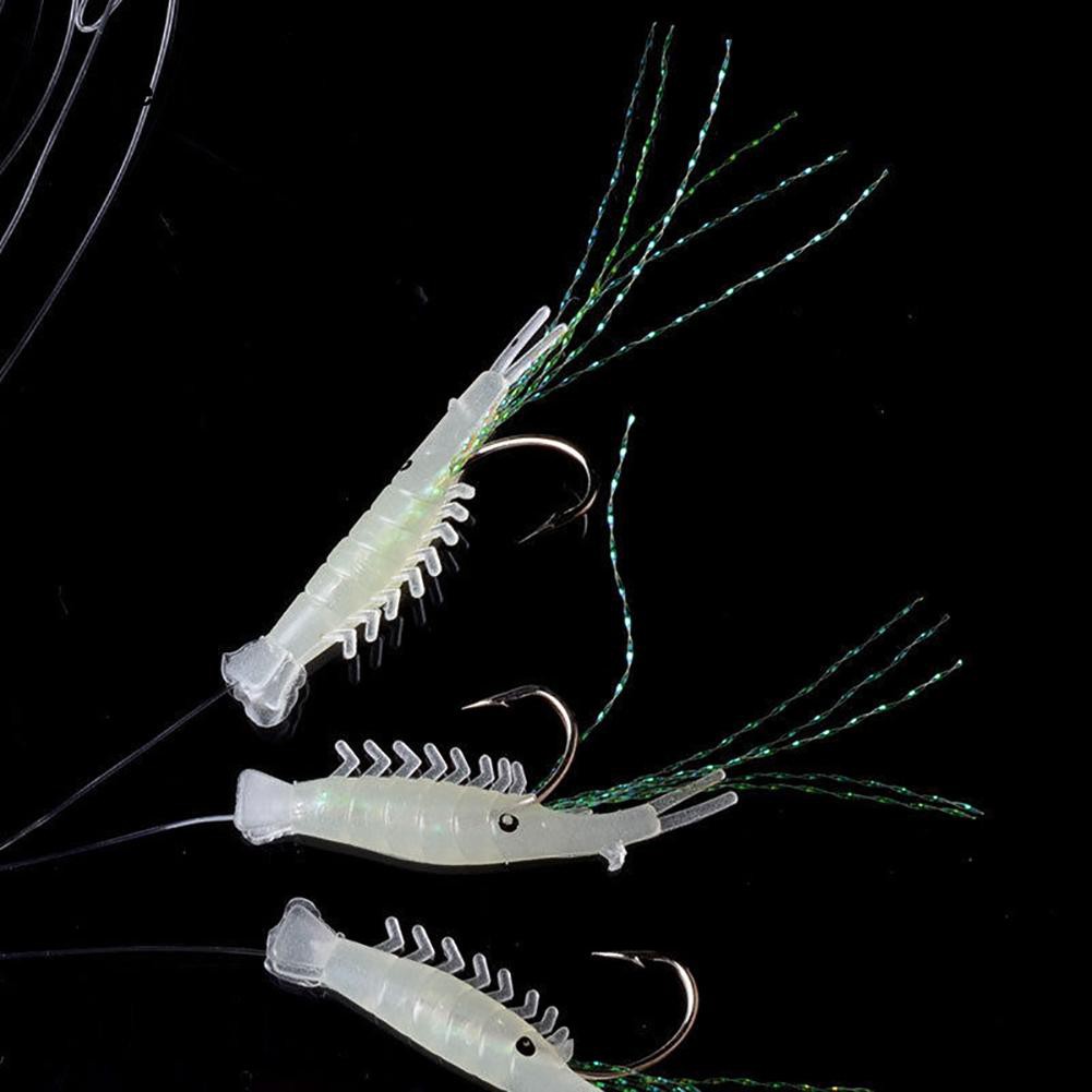 Ktt Ktt★5 Mồi Tôm Giả Câu Cá Phát Sáng Trong Tối Mềm Mại