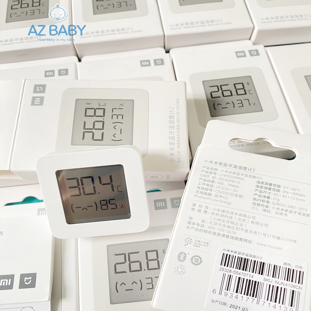 Nhiệt ẩm kế Xiaomi Mijia Gen 2 nhỏ gọn, sang trọng, chính xác - Az Baby CSCTB012