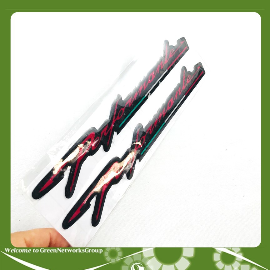 Bộ tem decal chữ Performante trang trí xe máy