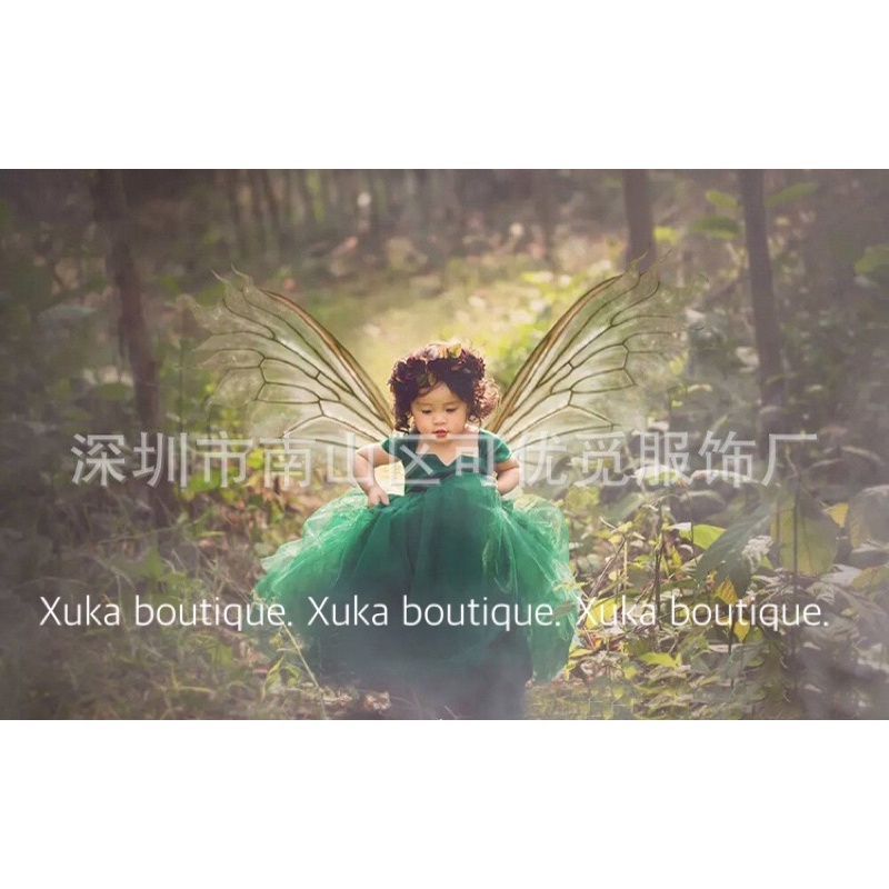 Váy Công Chúa Style Châu Âu Màu Xanh Lá Cây Cao Cấp Mẫu Mới 2022 Váy Cao Cấp Bé Gái Hãng COYO.