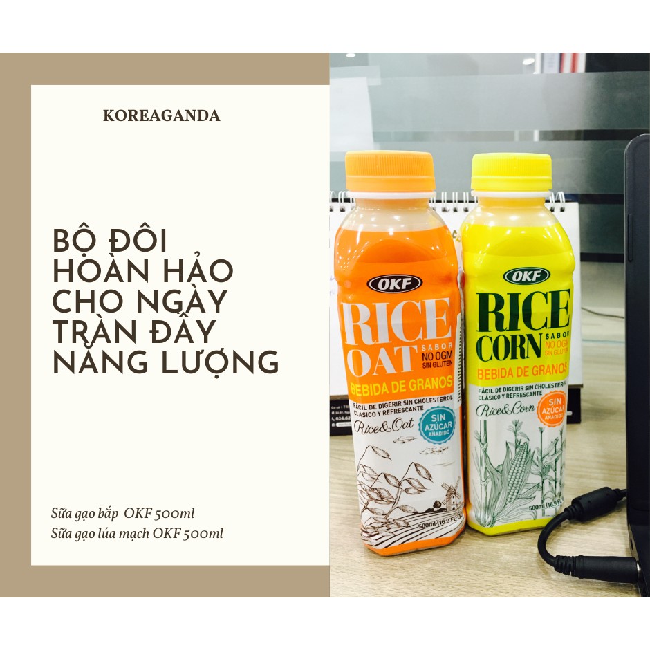 Combo sữa gạo bắp và sữa gạo lúc mạch Hàn Quốc chai 500ml