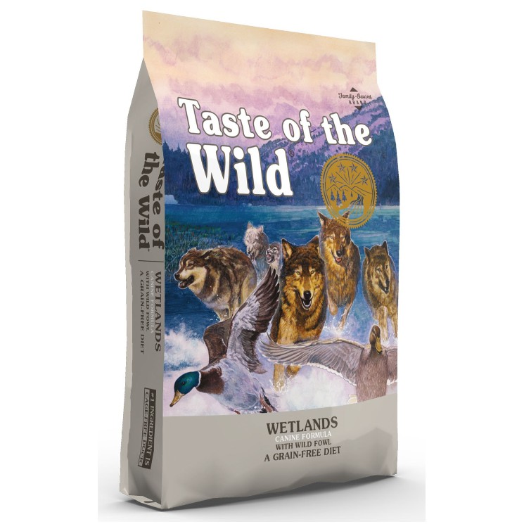 [DINH DƯỠNG CAO] Thức ăn hạt 12KG CHO TẤT CẢ GIỐNG CHÓ TASTE OF THE WILD WETLANDS vị Thịt Chim Rừng Nướng