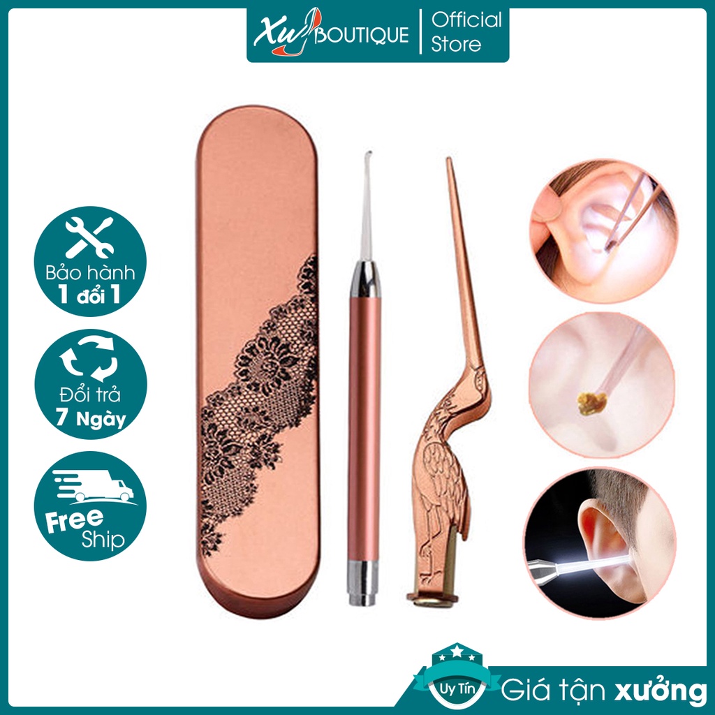 Bộ Lấy Ráy Tai Có Đèn 2 In 1 Korea Cao Cấp (Full Boxx)