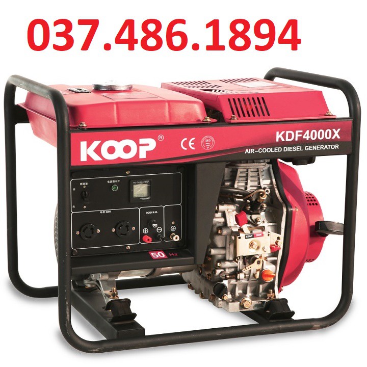 Máy Phát Điện Chạy Dầu 3Kw Koop KDF4000X