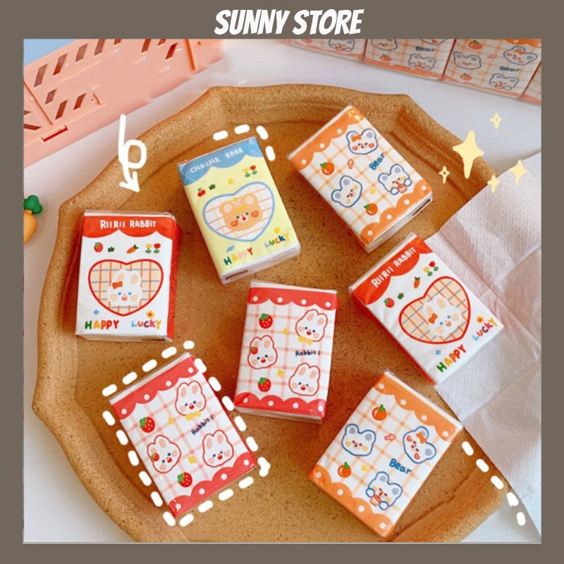 Khăn giấy cầm tay dễ thương, tiện lợi bỏ túi, dễ sử dụng SUNNYSTORE