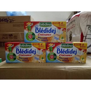 Sữa Bledina Pháp 12m vị socola chuối (Date T3/2020) lốc 4 hộp