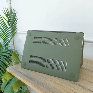 Combo ốp macbook xanh rêu + phủ phím(TẶNG KÈM NÚT BỊT BỤI+CHỐNG GÃY SẠC)