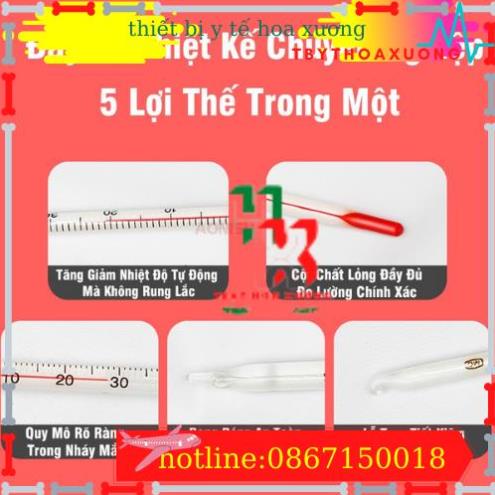 Nhiệt Kế Thủy Ngân 200 Độ - Cây Đo Nhiệt Độ Nước