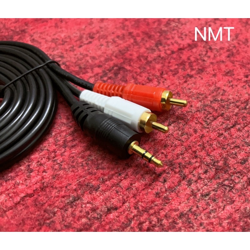 1.8m/3m/5m10m Dây cáp âm thanh 3.5 ra 2AV đen hàng tốt