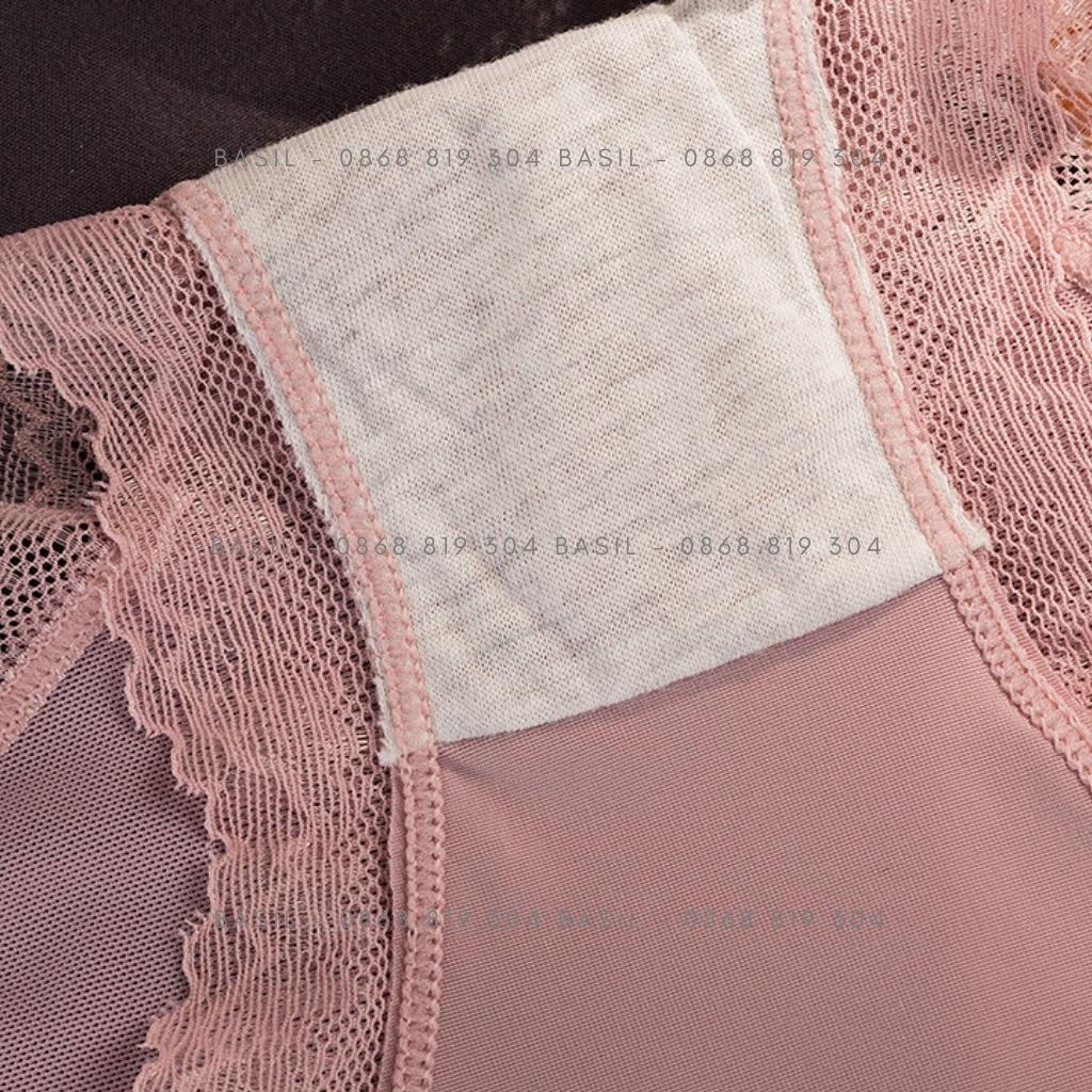 Quần lót nữ S15 thun lạnh phối ren set 6 quần siêu mềm cao cấp BASIL