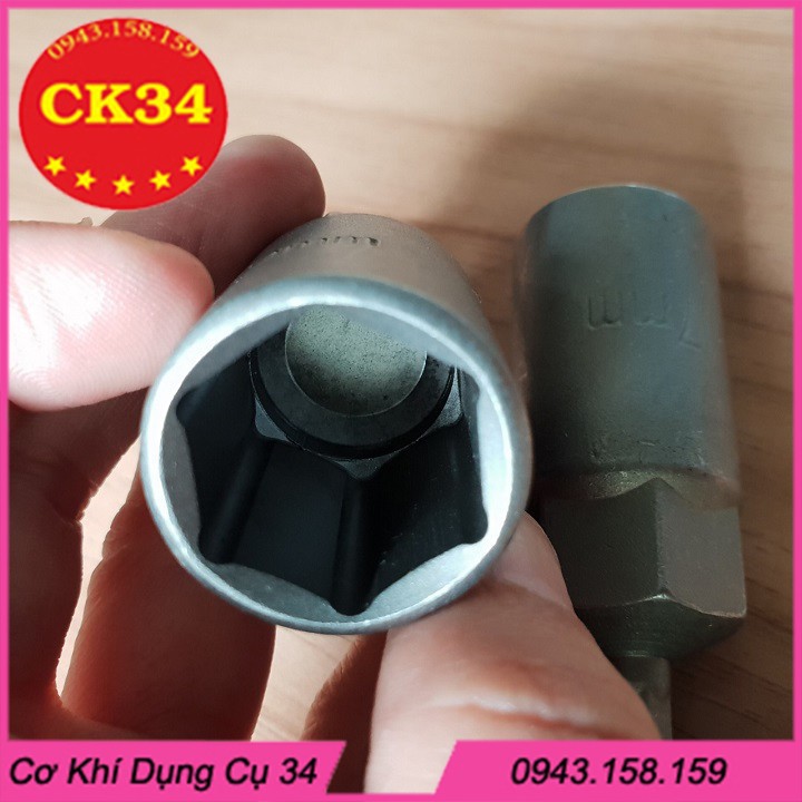 Đầu chụp, chụp bulong sâu lòng dài 80mm cho khoan máy bán vít 6mm - 19mm chuôi lục giác