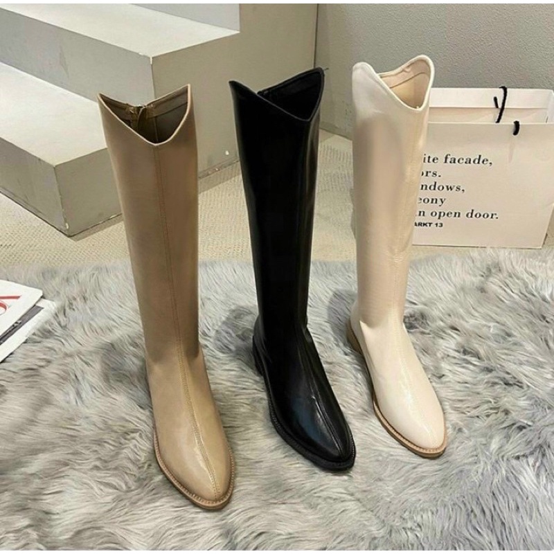 [Ảnh Thật-Hàng Sẵn] Boot nữ dáng cao bồi da trơn mềm siêu đẹp | BigBuy360 - bigbuy360.vn