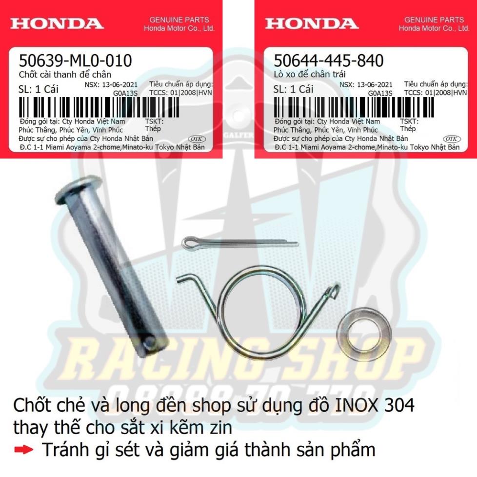 Gác Chân Trước Winner X (Pat Nhôm, Cao Su, Pas Sắt, Chốt, Lò Xo, Đệm Pass)