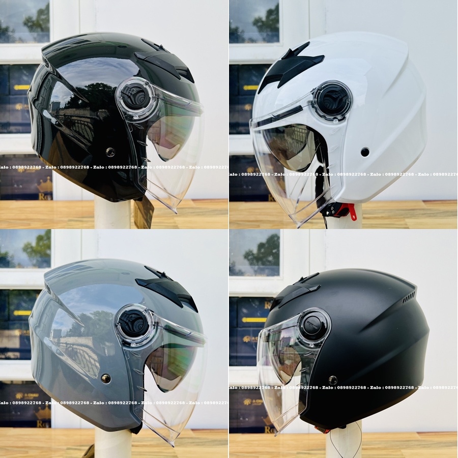 MŨ BẢO HIỂM 3/4 ROYAL M268 2 KÍNH ĐỦ MÀU TEM - HÀNG CHÍNH HÃNG