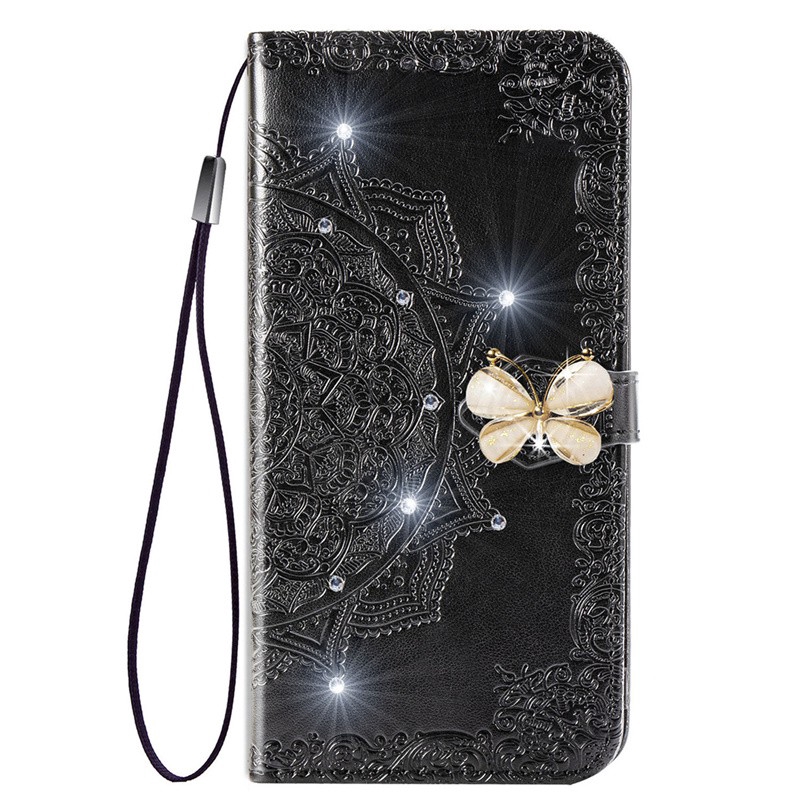 Bao da điện thoại gắn hình bươm bướm cho Oppo F15/ Oppo A91/ Oppo Reno3 Pro | BigBuy360 - bigbuy360.vn