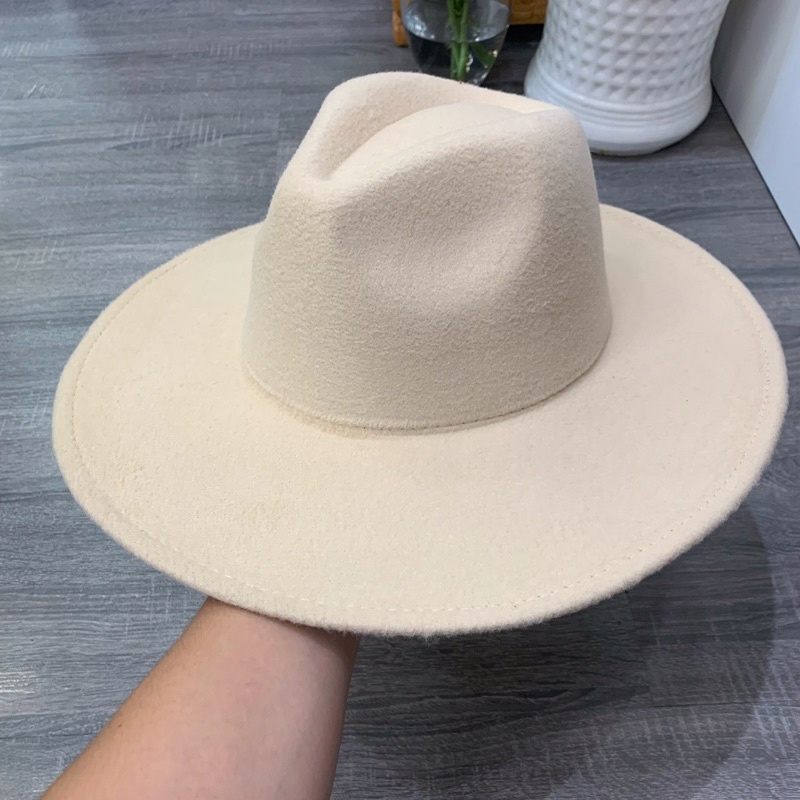 Mũ Nón Fedora Unisex Vành 10cm Nỉ Lót