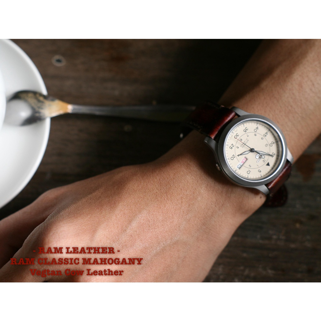 Dây Đồng Hồ Da Thật RAM Leather 1970 Mahogany Da Bò Italia Vegtan Bền Đẹp