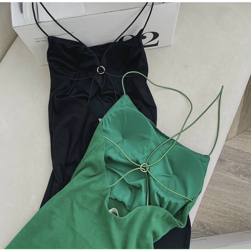 ĐẦM BODY 2S ĐAN DÂY LƯNG🤍🤎