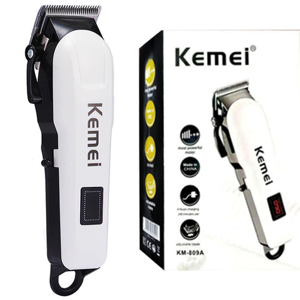 Tông đơ cắt tóc KEMEI KM-809A không dây 4 cữ lưỡi kép không gỉ chạy êm bền - bảo hành 1 đổi 1